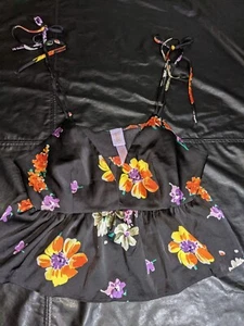 Savage Fenty Night Blossoms Camisole Size Small Satin Spaghetti Strap - Picture 1 of 24