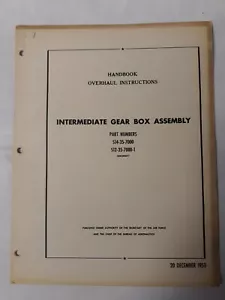 Sikorsky Intermediate Gear Box Assembly Handbook Overhaul Instructions Original - Picture 1 of 12