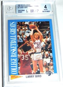 Larry Bird #7 - 1992 Kellogg's College Greats - Beckett 4 VG-EX - Indiana State - Picture 1 of 2