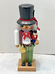 SN Seiffener Nussknackerhaus 9.5” Wooden Nutcracker, Herr Drosselmeyer - Picture 1 of 8