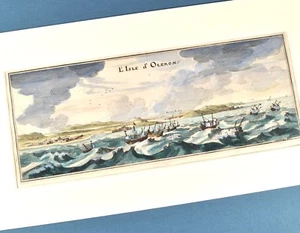 Merian l'ile d' Oleron 1657 Orig Antique Print France Frankreich Mimoseninsel - Picture 1 of 6