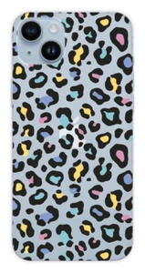 Coque en silicone imprimée compatible Apple iPhone 14 Plus Léopard coloré - Picture 1 of 3