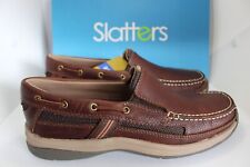 SHOES/FOOTWEAR - Slatters mens shoes Splice slip on shoe walnut