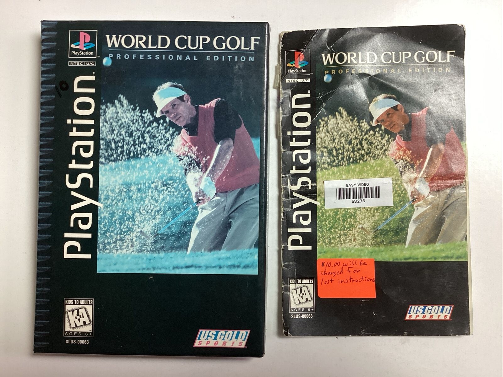 World Cup Golf Professional Edition- PlayStation PS1 Long Box CIB w/ Reg Card