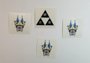 Nintendo Zelda & Yokai Watch 3DS Switch Temporäre Tattoos Promo Selten Swag - Bild 1 von 2