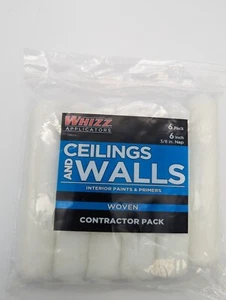 (6 PACK) WHIZZ Woven Mini Paint Roller Cover 6" x 3/8" Nap - NEW - Picture 1 of 2