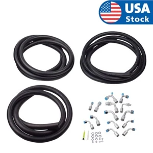 A/C Air Conditioning Ext Length Hoses & Fittings & O-rings Kit Universal - Picture 1 of 12