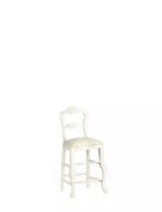Silla de cocina para casa de muñecas en blanco de la colección Platinum - Imagen 1 de 2