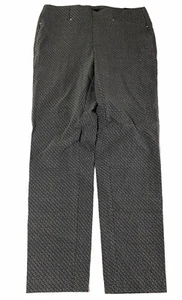 Womens Rafaella Cropped Ankle Pants Size 8 Comfort Pull-on Stretch Black Gray - Picture 1 of 10
