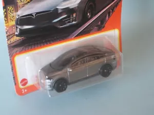 Matchbox Tesla Modelo X Gris Plata en EE. UU. Paquete Blister 70 mm Coche Modelo Juguete - Imagen 1 de 2