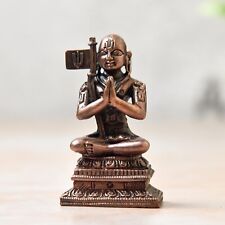 Antique Main Cuivre Shri Ramanuja / Ramanujacharya Idol Pour Décor Maison 5.7cm