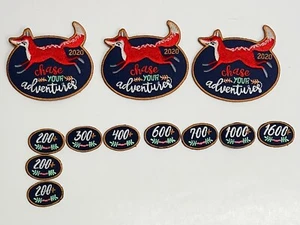 Girl Scouts Chase Your Adventures 2020 Patch Lot of 9 Number and 3 Foxes - Picture 1 of 6