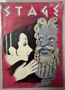 VTG Stage Magazine October 1937 Lynn Fontanne & Alfred Lunt No Label - Picture 1 of 9