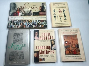 Lot of 5 Women in American History Revolutionary War Colonial Sailing Books  - Picture 1 of 8