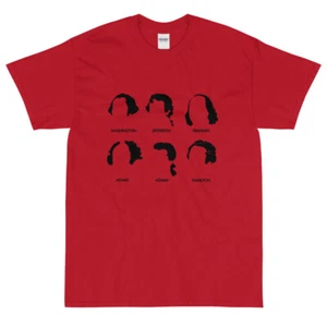 Camiseta Revolución Americana Negra Washington Hamilton Jefferson Adams Franklin - Imagen 1 de 6