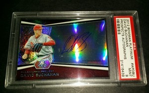 2012 Bowman Platinum #AP-DBU- David Buchanan Autographed Rookie Card! PSA 9!