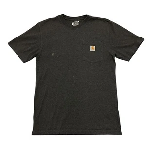 Carhartt Pocket T-Shirt Grau Herren S Loose Fit Baumwolle Kurzarm K87 - Bild 1 von 11