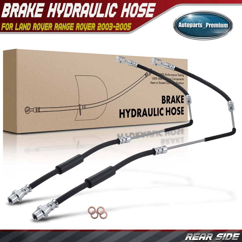 2 peças mangueira hidráulica de freio traseira LH e RH para Land Rover Range Rover 2003 2004 2005 - Imagem 1 de 4