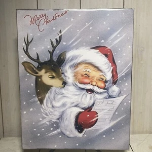 Vintage Retro Vintage Sign Merry Christmas Santa - Picture 1 of 4
