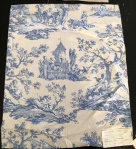 MANUEL CANOVAS La Musardiere in Blue 19 x 23 1/4" Pastoral Toile Fabric Sample - Picture 1 of 2