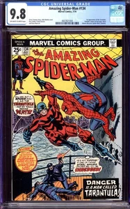 AMAZING SPIDER-MAN #134 CGC 9.8 OW/WH PAGES // 1ST APP OF TARANTULA 1974 - Picture 1 of 2
