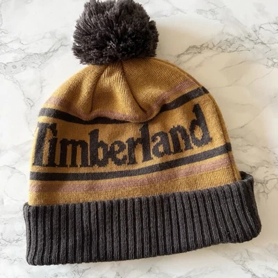 Timberland Hombres Unisex Pom Pom Gorro Sombrero Talla Única Siena Marrón Foto 1 de 4