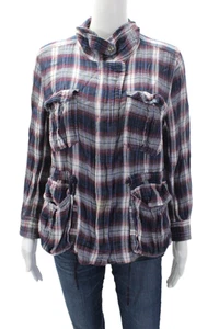 Chaqueta ligera Etoile Isabel Marant para mujer de algodón a cuadros con cremallera azul talla 3 - Imagen 1 de 7
