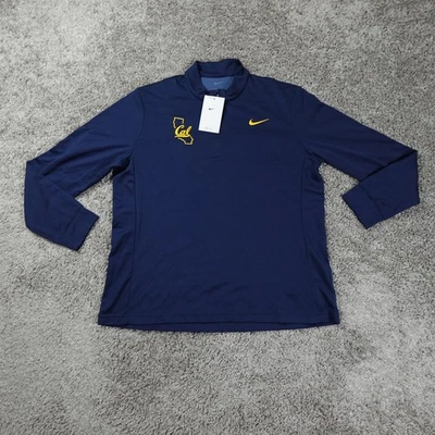 Suéter Cal Berkeley para mujer XL azul 1/4 cremallera osos Nike Dri Fit azul nuevo con etiquetas Foto 1 de 4