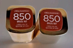 2 PACK L'Oreal Paris Colour Riche Original Satin Lipstick 850 Brazil Nut - Picture 1 of 3