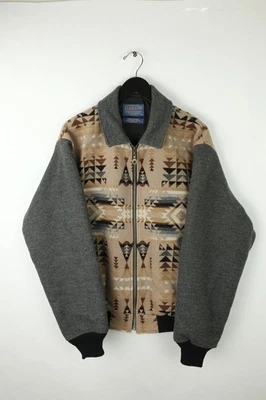 VTG PENDLETON High Grade Western Wear Mens L Grey Aztec Wool Jacket - Image 1 of 4