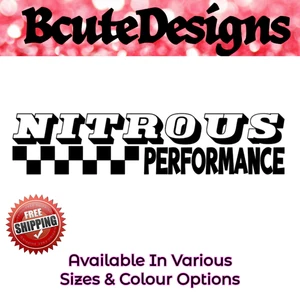 NITROUS PERFORMANCE AUTO FAHRZEUG KAROSSERIE VINYL AUFKLEBER STYLING SPOILER FENSTER - Bild 1 von 3