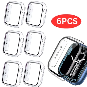 6x Coque avec Protection écran pour Apple Watch Series 1 2 3 4 5 6 7 8 9 10 SE - Photo 1 sur 19