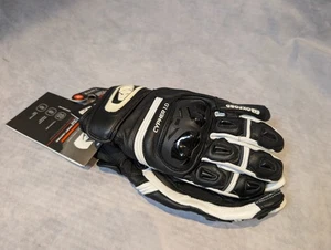 Oxford Cypher 1.0 Short Leather Gloves - Black/White Mens Size XL New With Tags - Picture 1 of 4