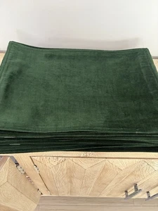 Beautiful Placemats-Forest Green Velveteen-Set of 4- from India - Picture 1 of 3