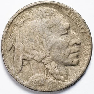 1914-P Buffalo Nickel extremadamente fino (XF) dañado - Imagen 1 de 4