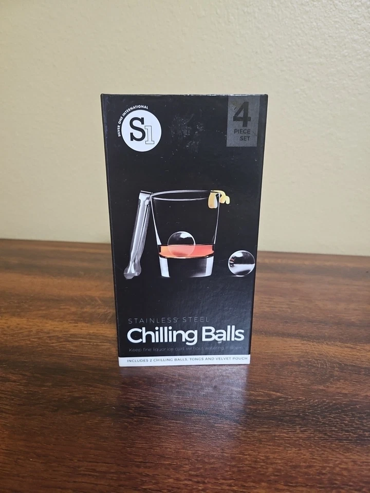 Silver One International Stainless Steel Chilling Balls 4 Piece Set