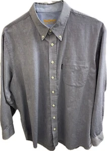 Barbour Men’s the plain Shirt size Large Blue Gray - Picture 1 of 11