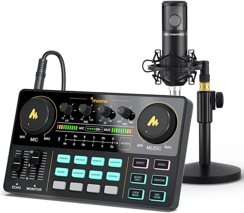 MAONO Maonocaster All In One Podcast Product Studio Mic Audio Interface DJ Mixer Cover