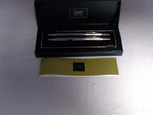 "Pre-Owned" Vtg. Cross Classic BP Pen & Mech. Pencil Set 330105 w/Chevron Logo - Picture 1 of 6