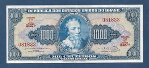 (DN) Brazil Brasil 1000 Cruzeiros 1963 P-173c aEF - Imagen 1 de 2