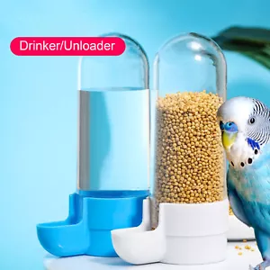 Bird Feeder Space Saving Easy Cleaning Parakeet Cockatiel Food Water Feeder Pvc - Picture 1 of 12