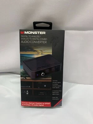 Monster Digital to Analog  / Analog to Digital Combo Audio Converter Black *New - Image 1 of 4