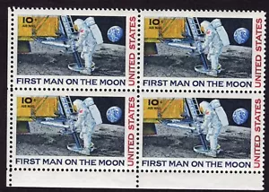 Scott #c76 First Man on the Moon Airmail Block of 4 Stamps - MNH PC#6 - Picture 1 of 2