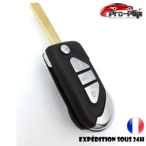 CLE PLIP CITROEN C3 DS3 DS4 Berlingo Xsara 3 boutons LAME RAINUREE COQUE TELECOM - Imagen 1 de 1
