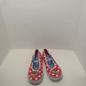 Zapatos sin cordones para niñas Disney Minnie Mouse, multicolor, correa blanca para lunares talla:1 - Imagen 1 de 11