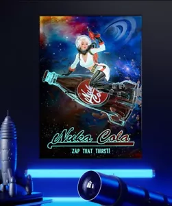 Displate Limited Edition - Fallout Nuka Cola -  X/1000 - GITD Metal Poster
