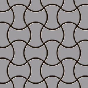 Azulejo de mosaico metal macizo acero inoxidable gris mate 1,6 mm de grosor Infinit-S-S-MA - Imagen 1 de 4
