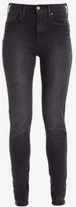 Levi's Womens Mile High Super Skinny Jeans in Faded Ink Charcole / Washed Black - Picture 1 of 11