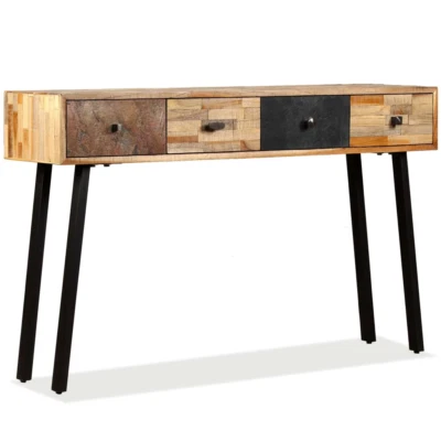 NNEVL Console Table 120x30x76 cm Solid Reclaimed Teak - Image 1 of 4