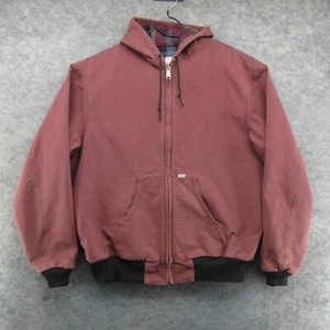 VTG Carhartt Jacket Mens 2XL Redwood J05 RDW Flannel Lined Workwear Canvas 90s - Picture 1 of 19